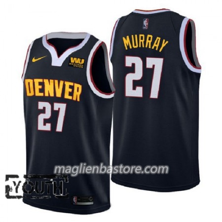 Maglia NBA Denver Nuggets Jamal Murray 27 2018-2019 Nike Navy Swingman - Bambino